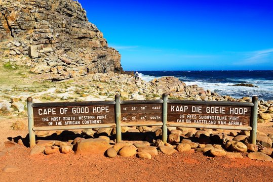 Information sign Cape of Good Hope, Table Mountain National Park, Cape Peninsula, Western Cape, South Africa, Africa