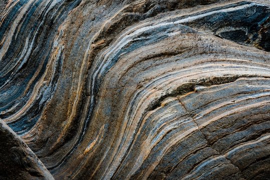 Rock strata, granite with grain, Lavertezzo, Ticino, Switzerland, Europe