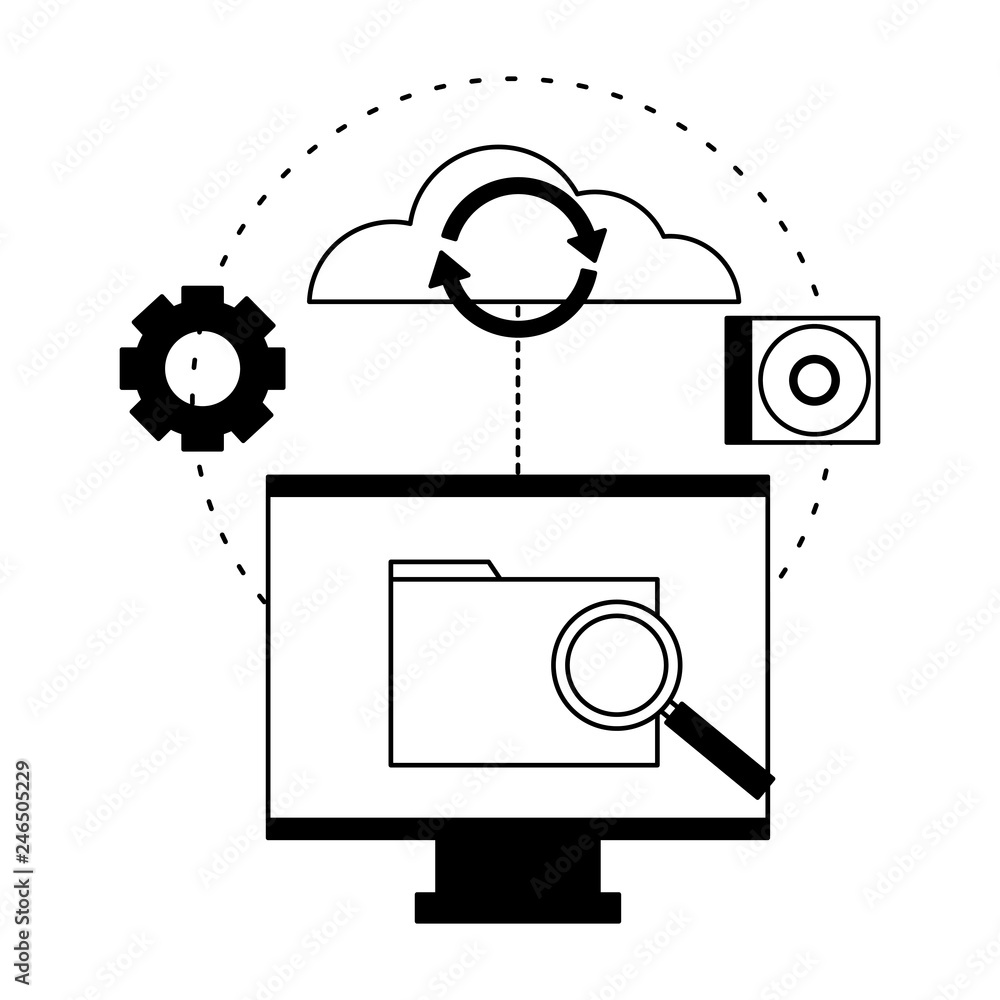 Poster cloud computing folder analysis computer