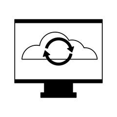 computer cloud computing reload arrows