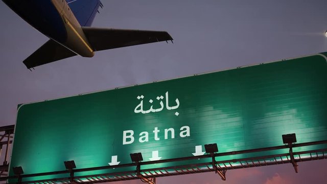Airplane Take off Batna during a wonderful sunrise