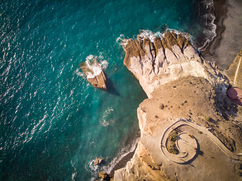 Aerial photo of Costa Adeje shore