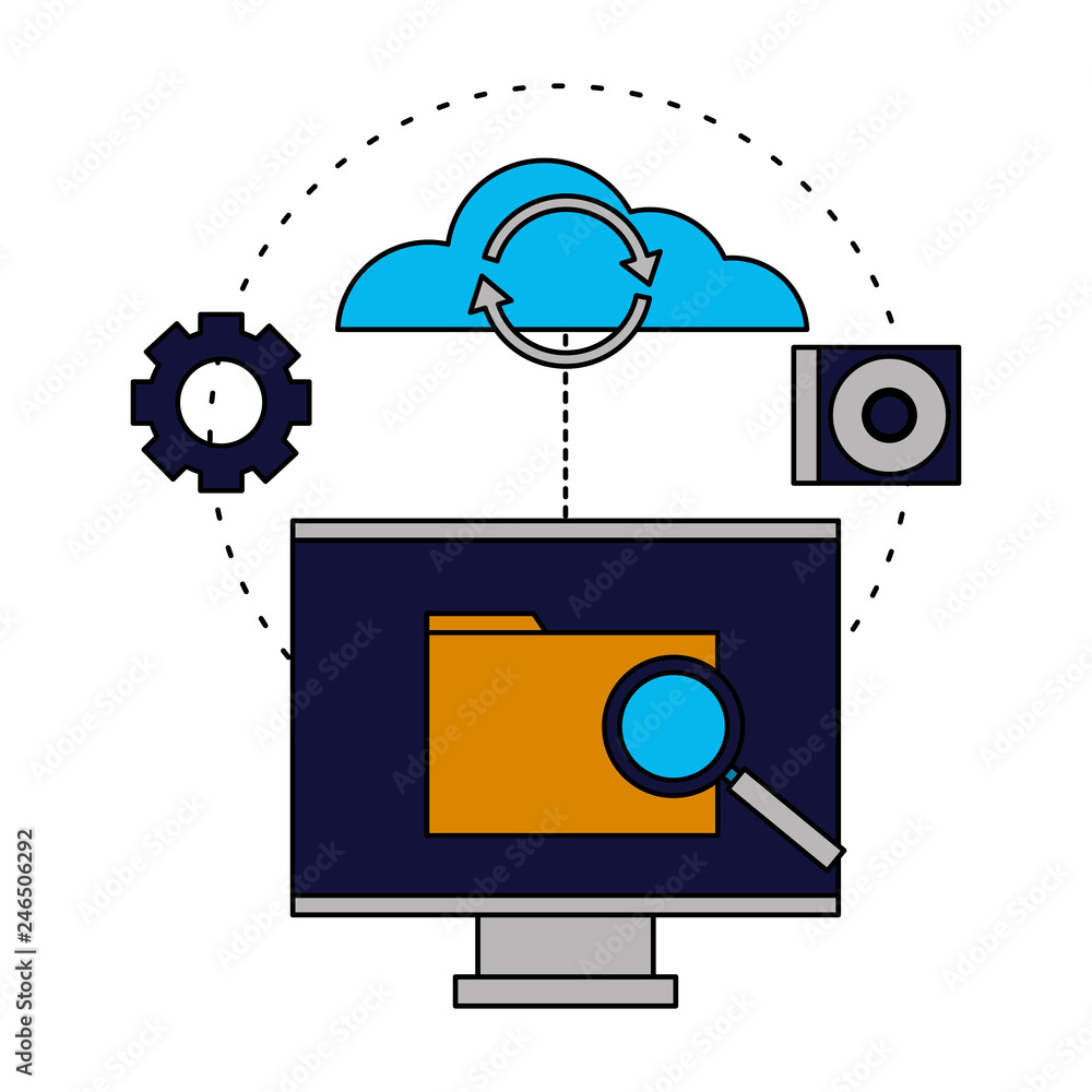 Poster cloud computing folder analysis computer