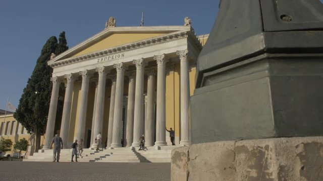 Slider shot of Zappion, built for the first modern Olympics in 1896, Athens, Greece, Europe