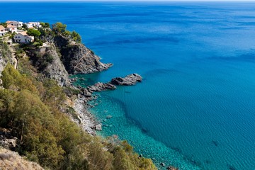 Fototapeta na wymiar Italy sea water Calabria stones 