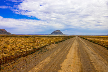 empty road in the desert