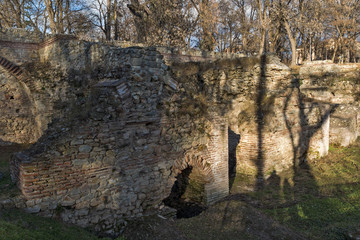 Ruins of the builings in the ancient Roman city of Diokletianopolis, town of Hisarya, Plovdiv Region, Bulgaria