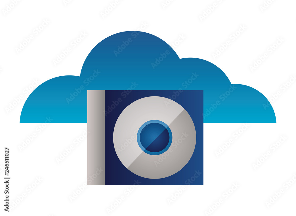 Poster cloud computing compact disk drive