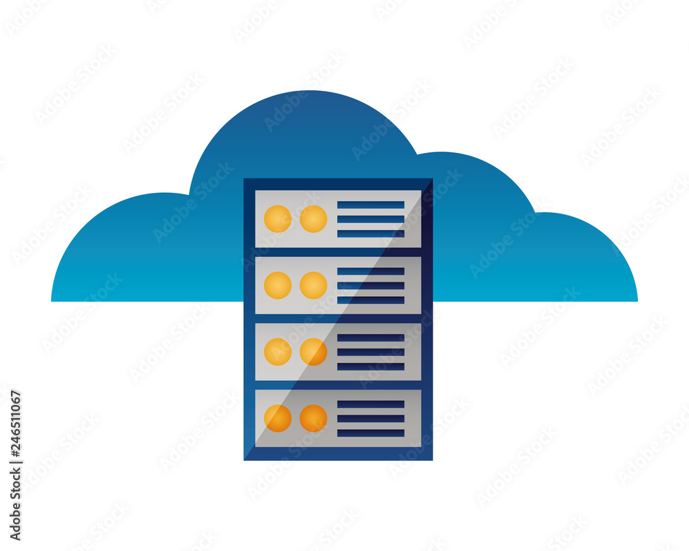 Poster cloud computing computer case storage