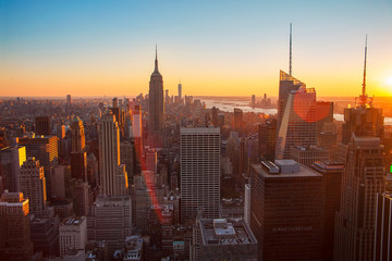 sunset in New York