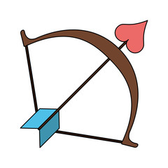 Arch with heart bow arrow