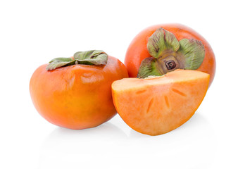 persimmon isolated on white background.