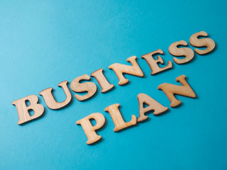 Business Plan. Words Typography Concept