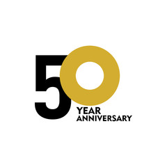 50 Year Anniversary Vector Template Design Illustration