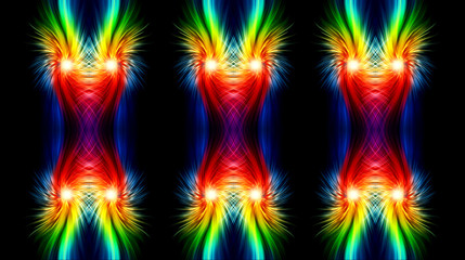 Fototapeta premium 3d computer generated artistic unique bright futuristic abstract multicolored fractal colors artwork background