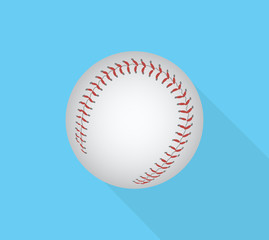 Baseball vector icon flat .Flat long shadow icon. Elements in flat design. Softball vector silhouette.Base ball elements in flat design
