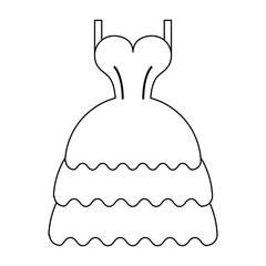 Bride wedding dress black and white