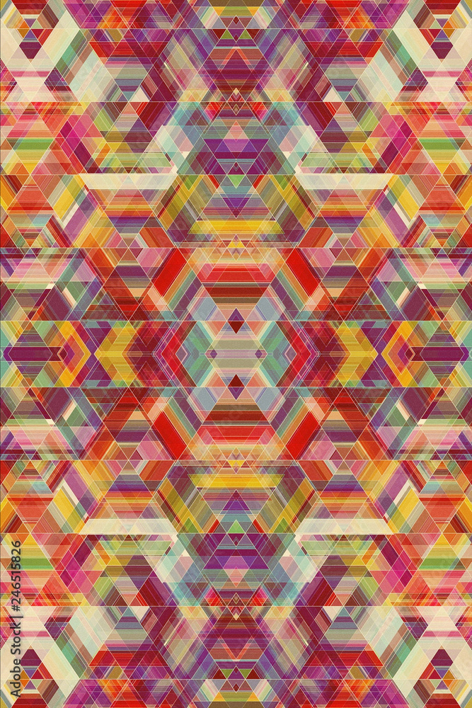 Aufkleber 3d computer generated abstract bright colorful fractals patterns artwork