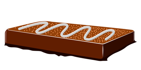 Isolated chocolate bar
