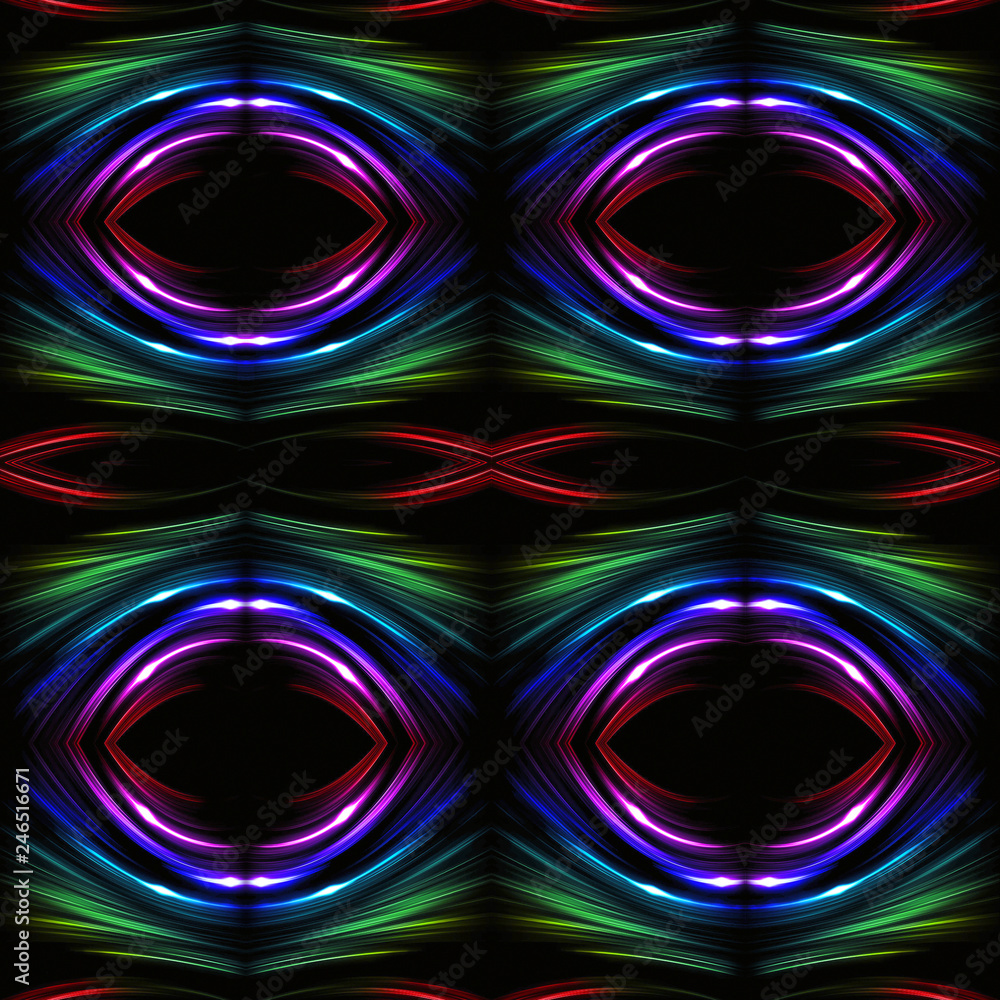 Poster artistic abstract 3d computer generated fractal waves pattern background