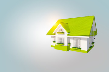 Eco construction concept. Mixed media