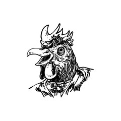 Crazy Rooster in Suit