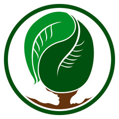 Isolated abstract tree icon