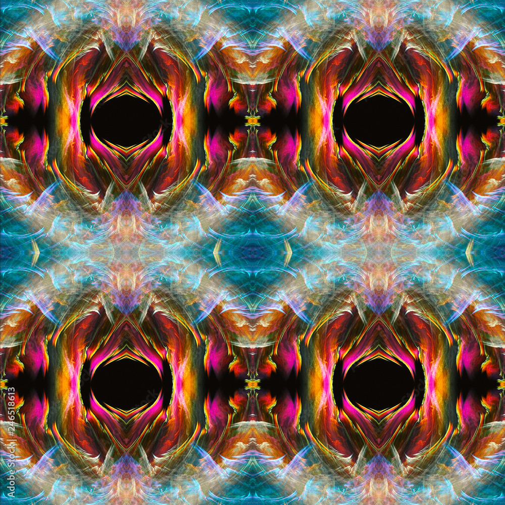 Poster abstract 3d computer generated bright smooth fractal pattern artwork