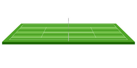 Isolated tennis field