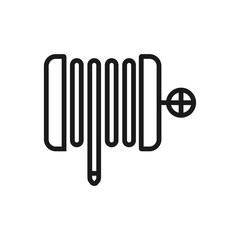 fire hose. minimal thin line web icon. simple vector illustration outline. concept for infographic, website or app