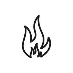 Obraz premium fire. minimal thin line web icon. simple vector illustration outline. concept for infographic, website or app