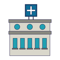 Obraz premium Hospital building symbol