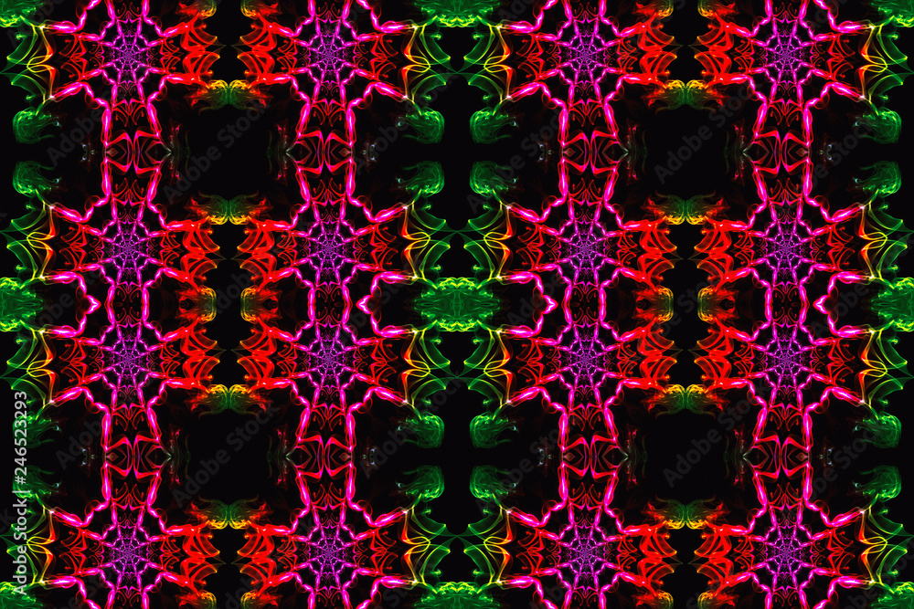 Aufkleber abstract 3d computer generated artistic beautiful multicolored fractal patterns artwork