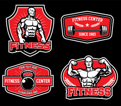 badge design for gym fitness