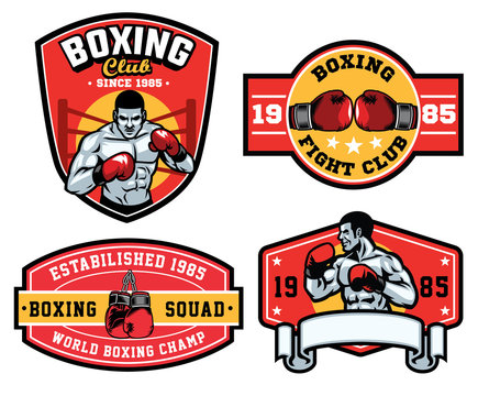 design badge boxing set collection