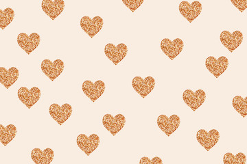 Golden heart shaped pattern