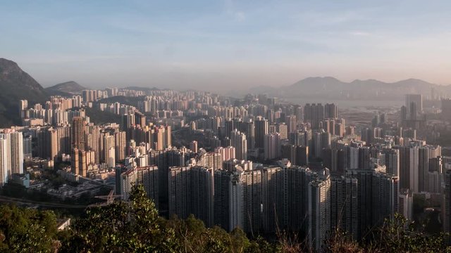 Hong kong cityscape timelapse. 4k Resolution.
