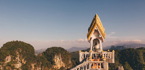 The top of Tiger Cave temple, (Wat Tham Suea), Krabi region, Thailand