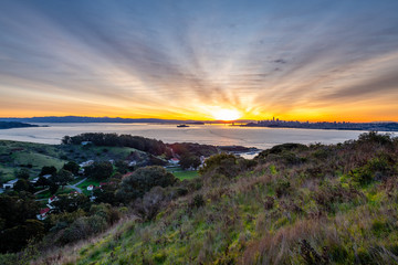 Sunrise over the Golden Gate Bridge