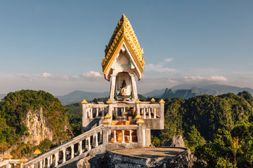 The top of Tiger Cave temple, (Wat Tham Suea), Krabi region, Thailand