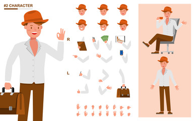 Business people working character vector design. Create your own pose design. no2