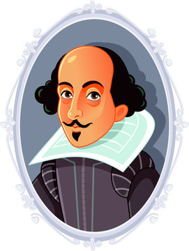 William Shakespeare Vector Caricature