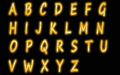 Neon character　ネオン文字