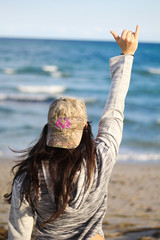 young woman on the beach