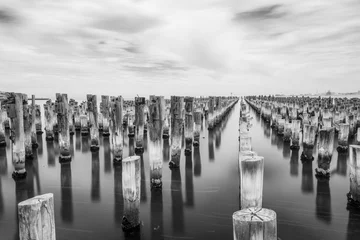Photo sur Aluminium Noir et blanc Princess Pier, Melbourne