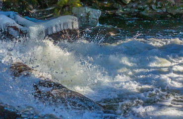 waterfall in winter, Halifax, no people