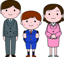 Family in the entrance ceremony