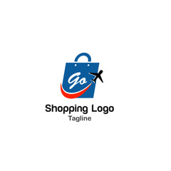 Creative Shopping Cart Logo Image