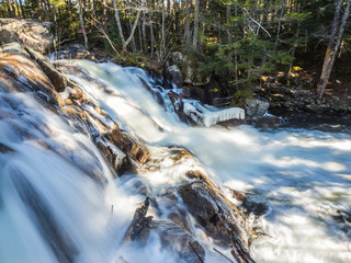 Fototapeta na wymiar waterfall in winter, Halifax, no people