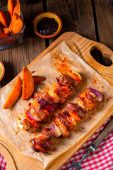 sweet potato fries with spicy paprika shashlik
